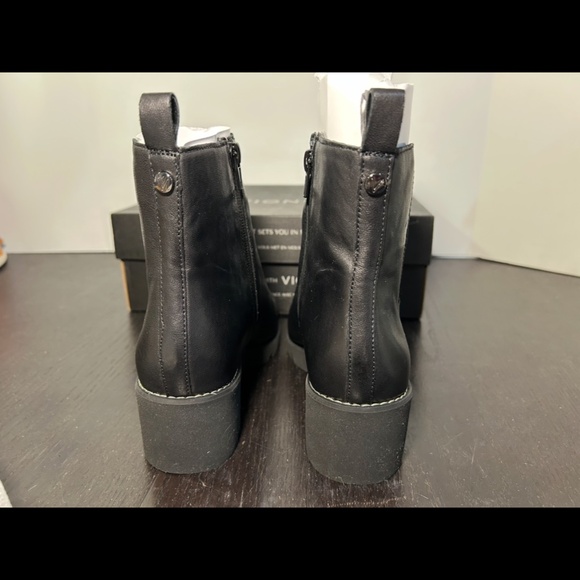 Vionic Aria Water Repellent Leather Platform Wedge Boots Black Womans 8M - Picture 8 of 16